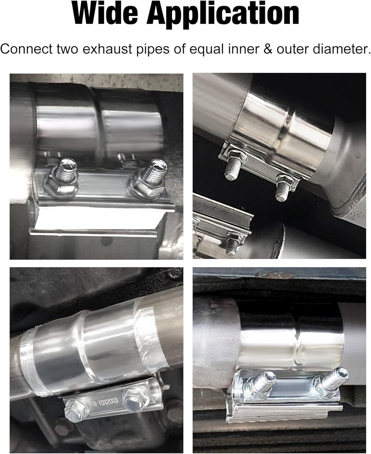 Heavy-Duty 2.25'' Exhaust Clamp - Effective for Pipes & Catalytic Converters