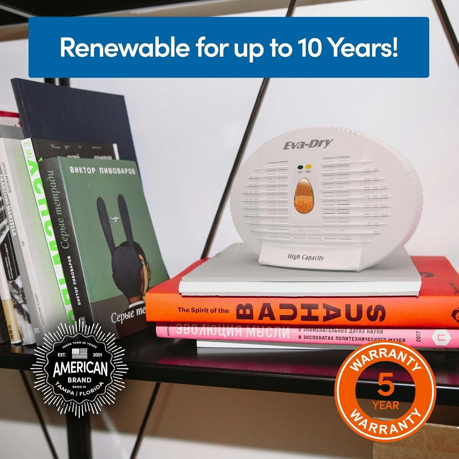 E-500 Wireless Dehumidifier - Long-lasting Moisture Control for Gun Safes & RVs