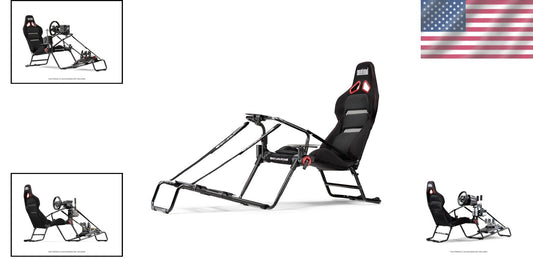 Immersive Foldable Racing Cockpit with Breathable Seat & Adjustable Features