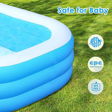 Load image into Gallery viewer, Inflatable Swimming Pool 120" x 72" x 22" - Perfect Family Fun in Light Blue