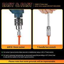 Load image into Gallery viewer, Versatile 8 Pcs Heavy-Duty Ground Anchors - 12" Orange Stakes for Camping &amp; More