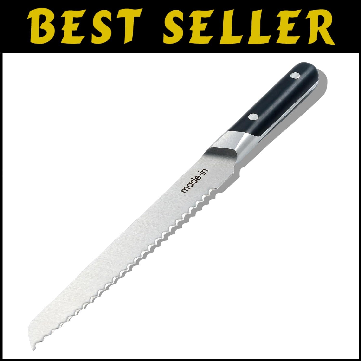 Luxury 9-Inch Forged Bread Knife - Nitrogen-Treated Blade for Effortless Slicing