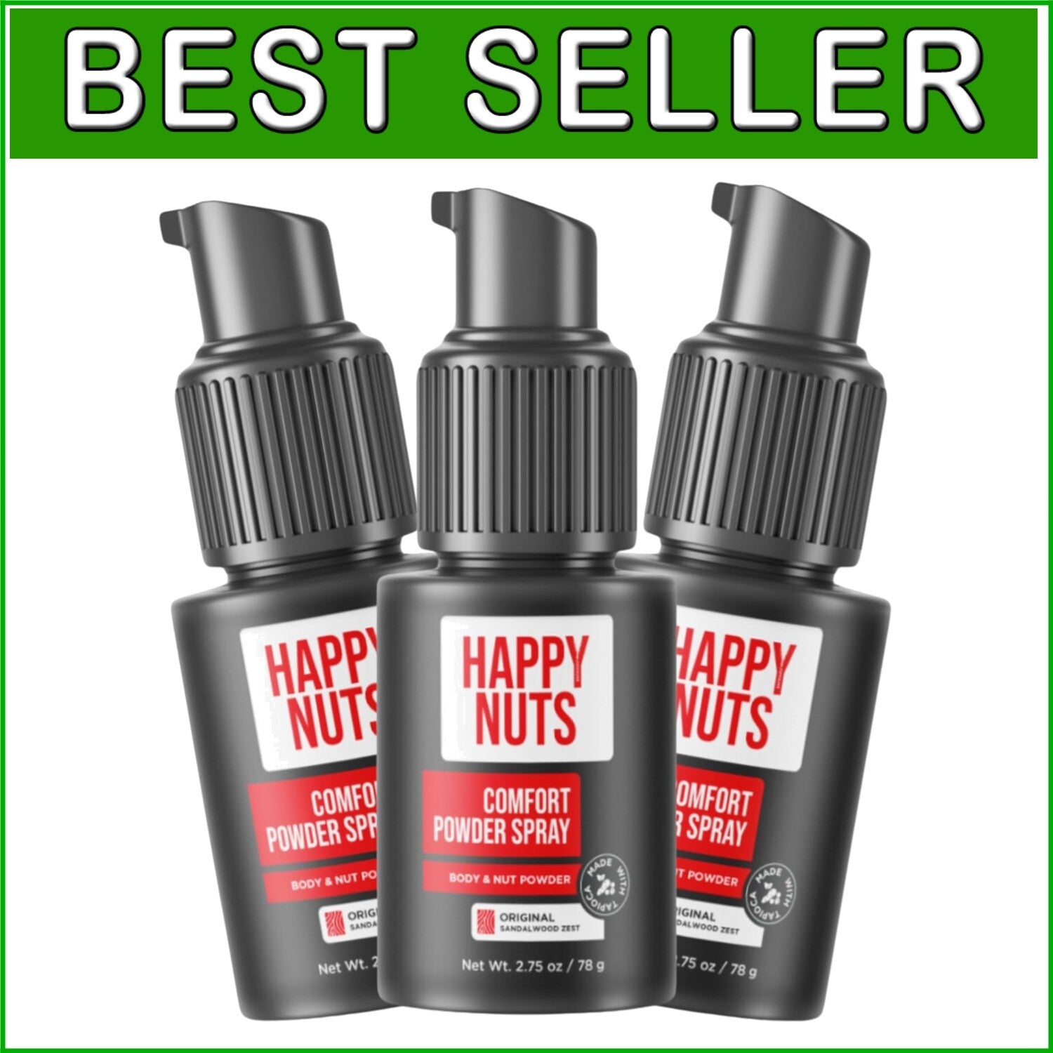 Cruelty-Free Men's Comfort Powder Spray - Talc-Free Deodorant for Sweat Control