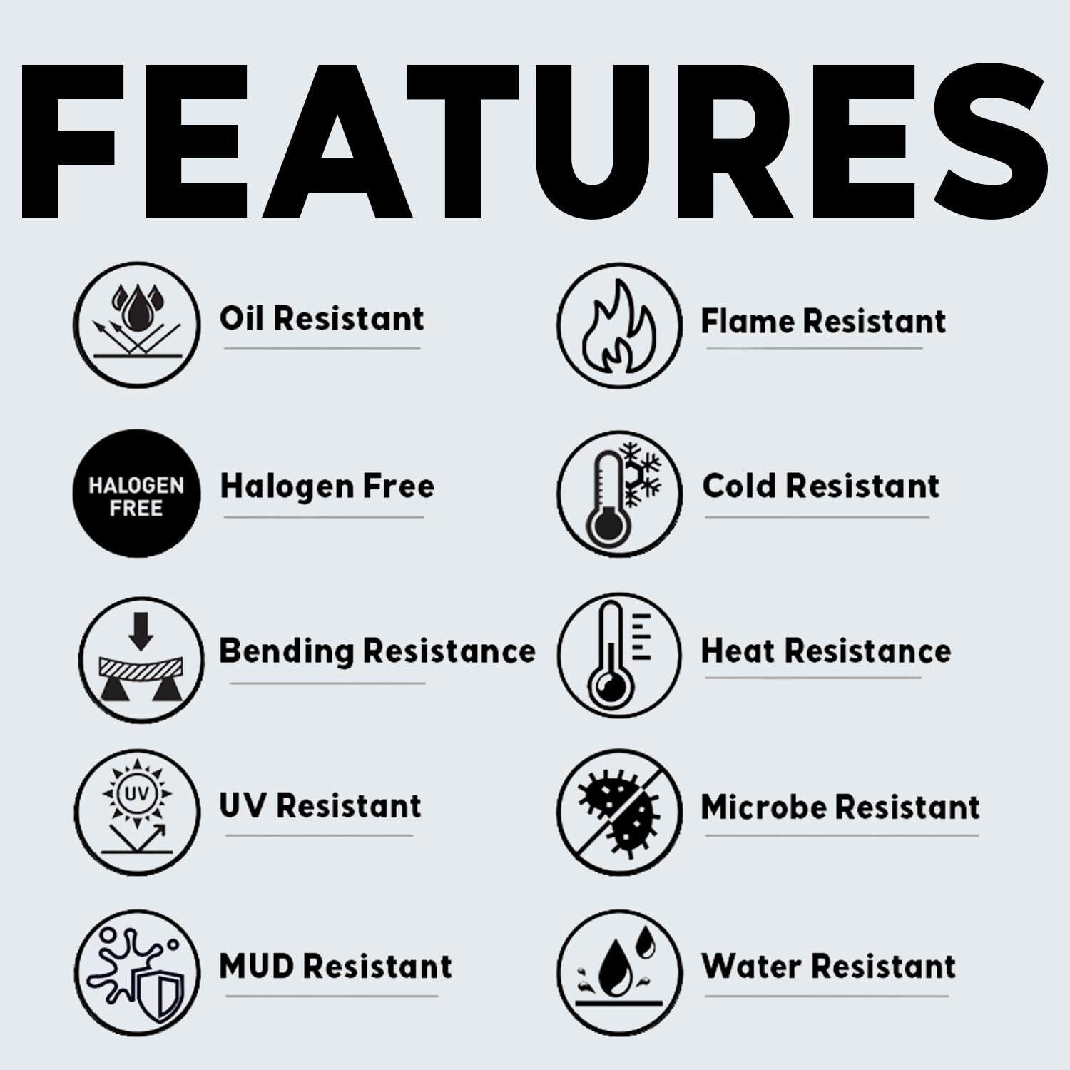 Durable 4 Conductor Trailer Wire - 14 Gauge 100ft Heavy Duty Weatherproof