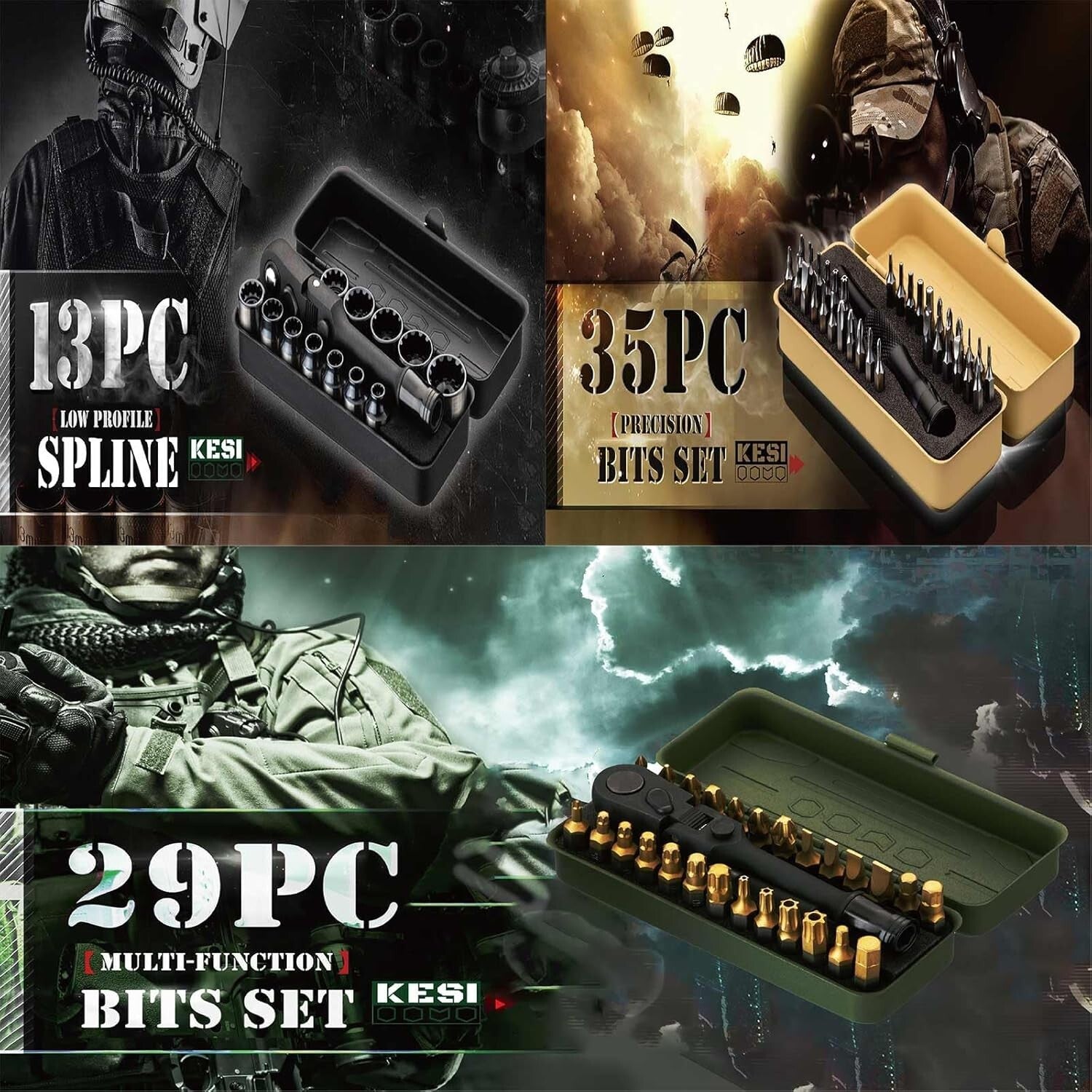 Multi-Functional 77-Piece Tool Set with Locking Flex Head & Waterproof Case