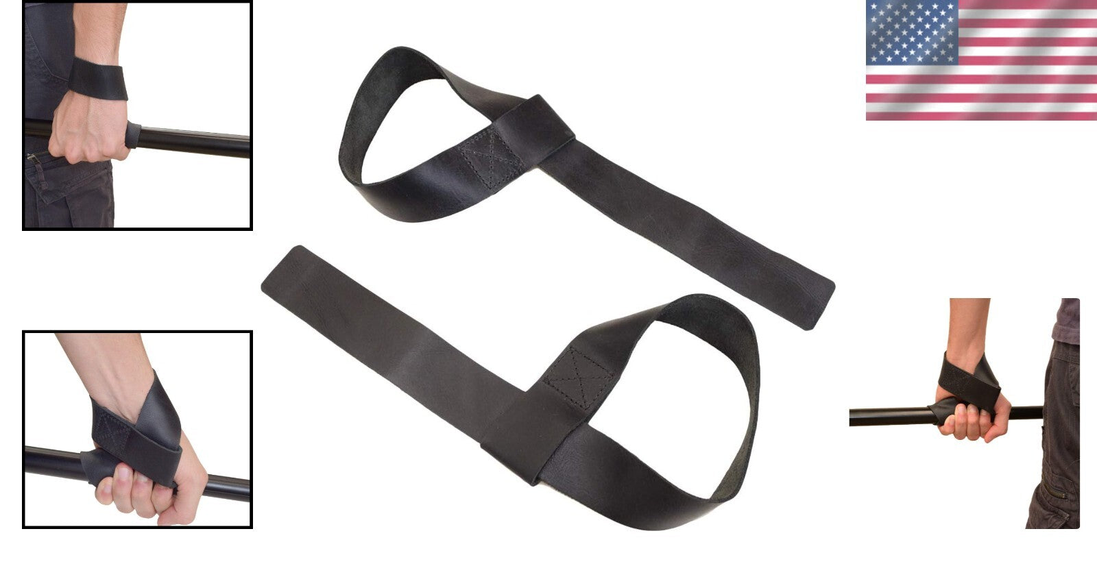 Bodybuilding Wrist Straps: Handmade Full Grain Leather, Set of 2 Gym Essentials