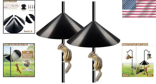 Elegant Pole-Mounted Squirrel Baffle - 19-Inch Diameter for Bird Feeder Defense