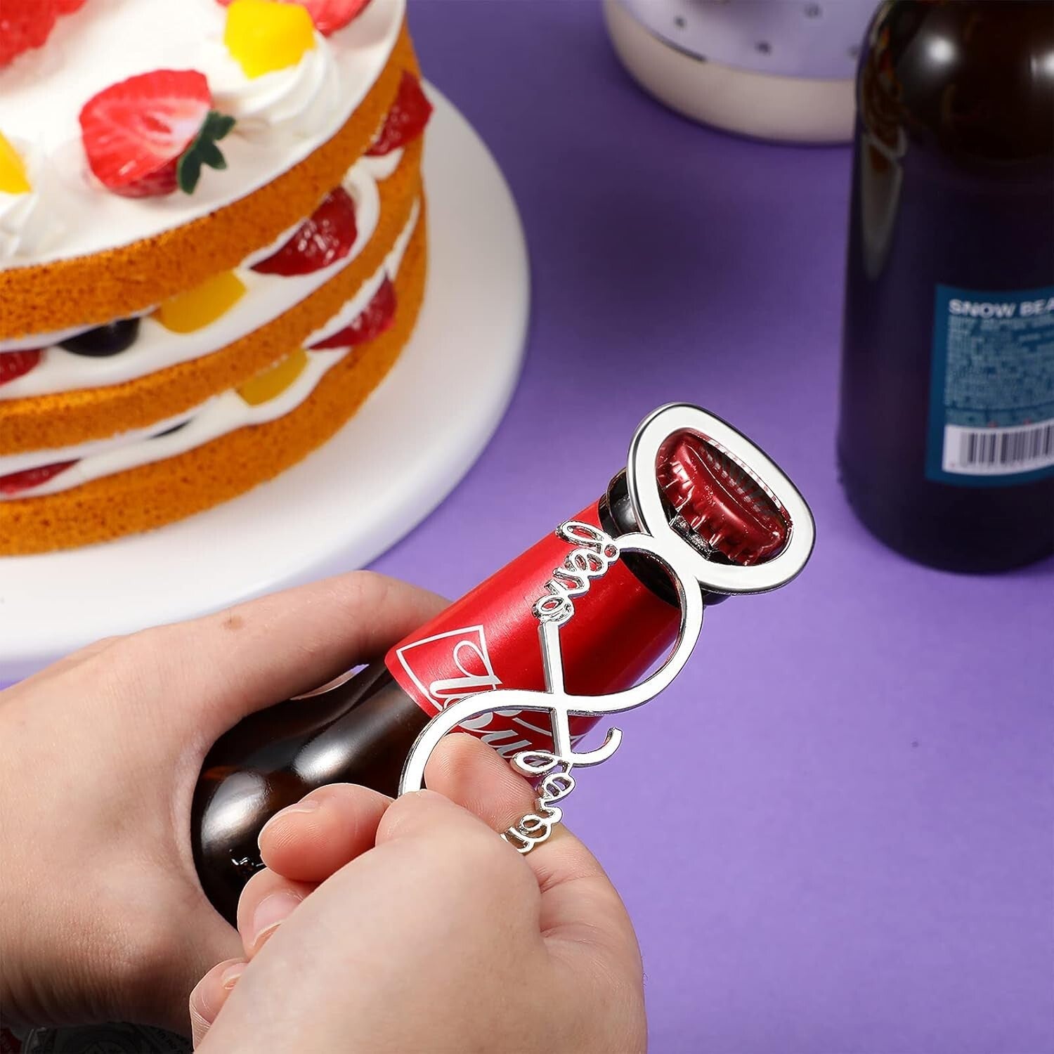 Practical 50pcs Love Forever Bottle Openers - Ideal for Weddings & Celebrations