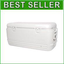 Load image into Gallery viewer, Durable 113L Camping Cooler with Swing-Up Handles and Stain-Resistant Liner