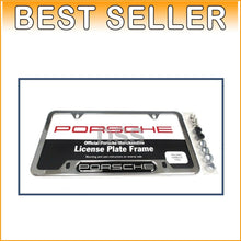 Load image into Gallery viewer, Genuine OEM Polished Silver Stainless Steel License Plate Frame - Elegant Design