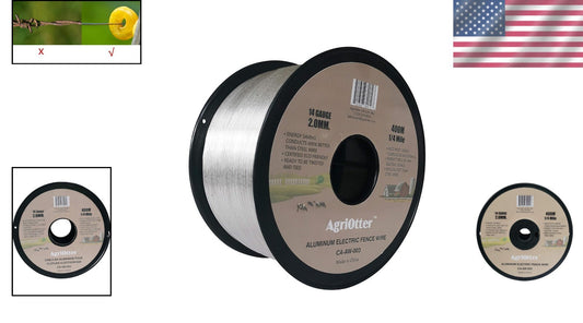 Versatile 14 Gauge Aluminum Wire - Ideal for Electric Fencing or DIY Crafts