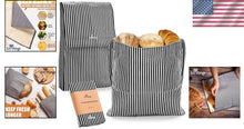 Load image into Gallery viewer, Durable Beeswax Coated Bread Bags - Stylish and Reusable | 2 Sizes Available