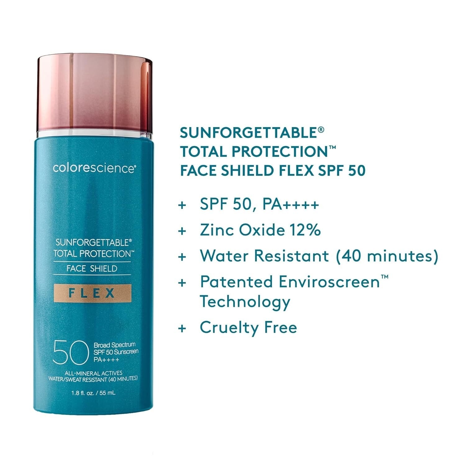 Total Protection Face Shield with SPF 50 - Fragrance-Free Sunscreen, 1.8 fl. oz.