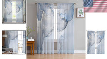 Load image into Gallery viewer, Contemporary Marble Textured Sheer Curtains – 63 Inches, Ideal for Every Room