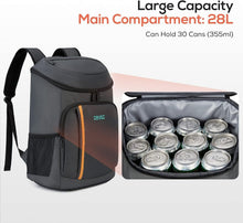 Load image into Gallery viewer, Durable Leak-Proof Backpack Cooler - 30 Can Capacity, Ideal for Picnics &amp; Hiking