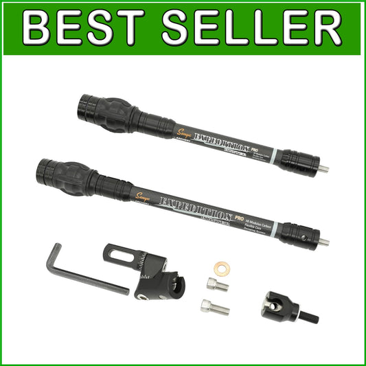 Expedition Series Carbon Bow Stabilizer - Flexible Core & Noise Reduction 8-15"