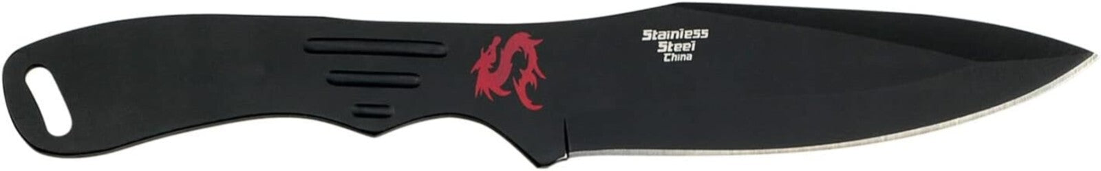 Black Stainless Steel Throwing Knives with Target Board - Perfect for All Levels