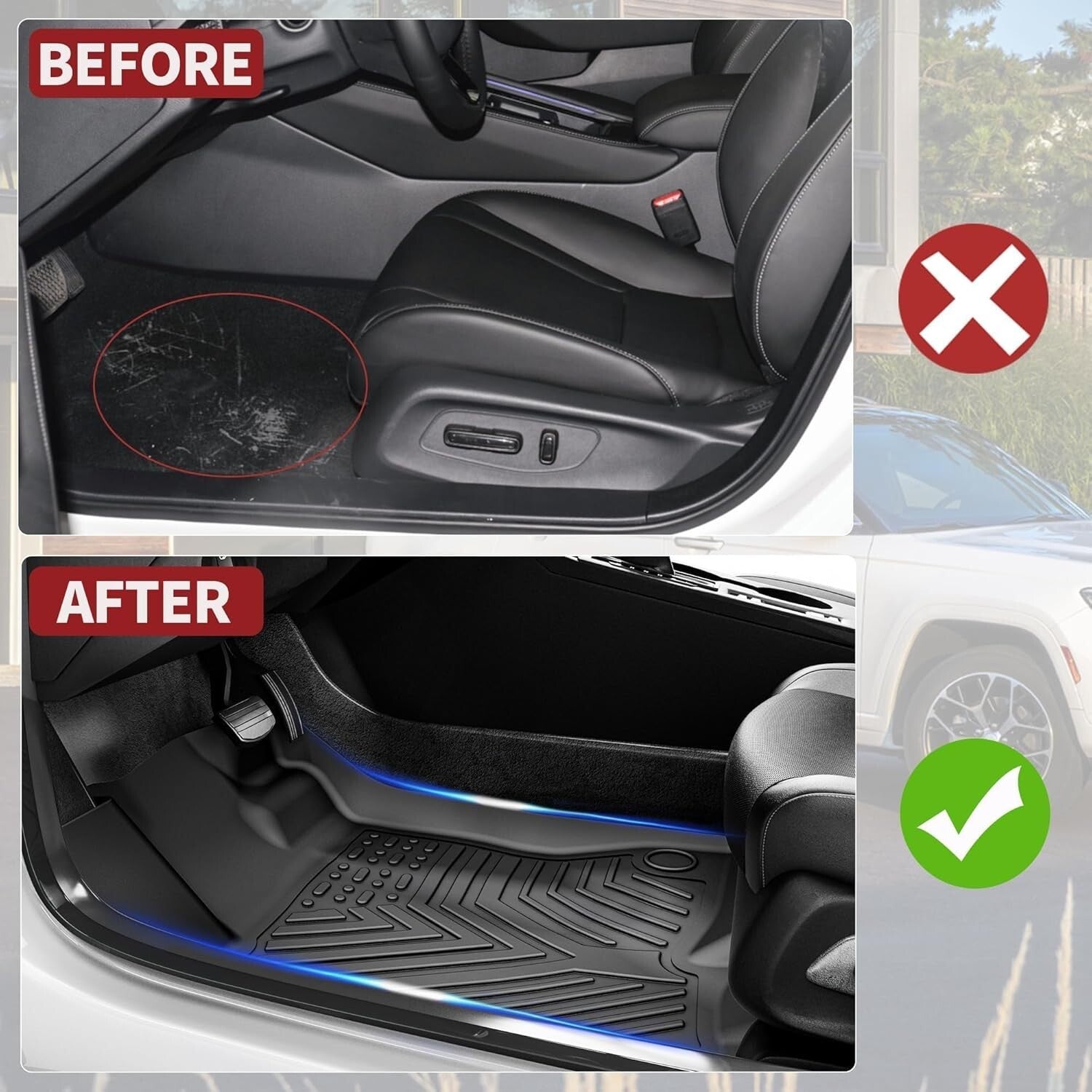 Custom Fit All Weather Floor Liners for 2014-2019 Silverado/Sierra Double Cab