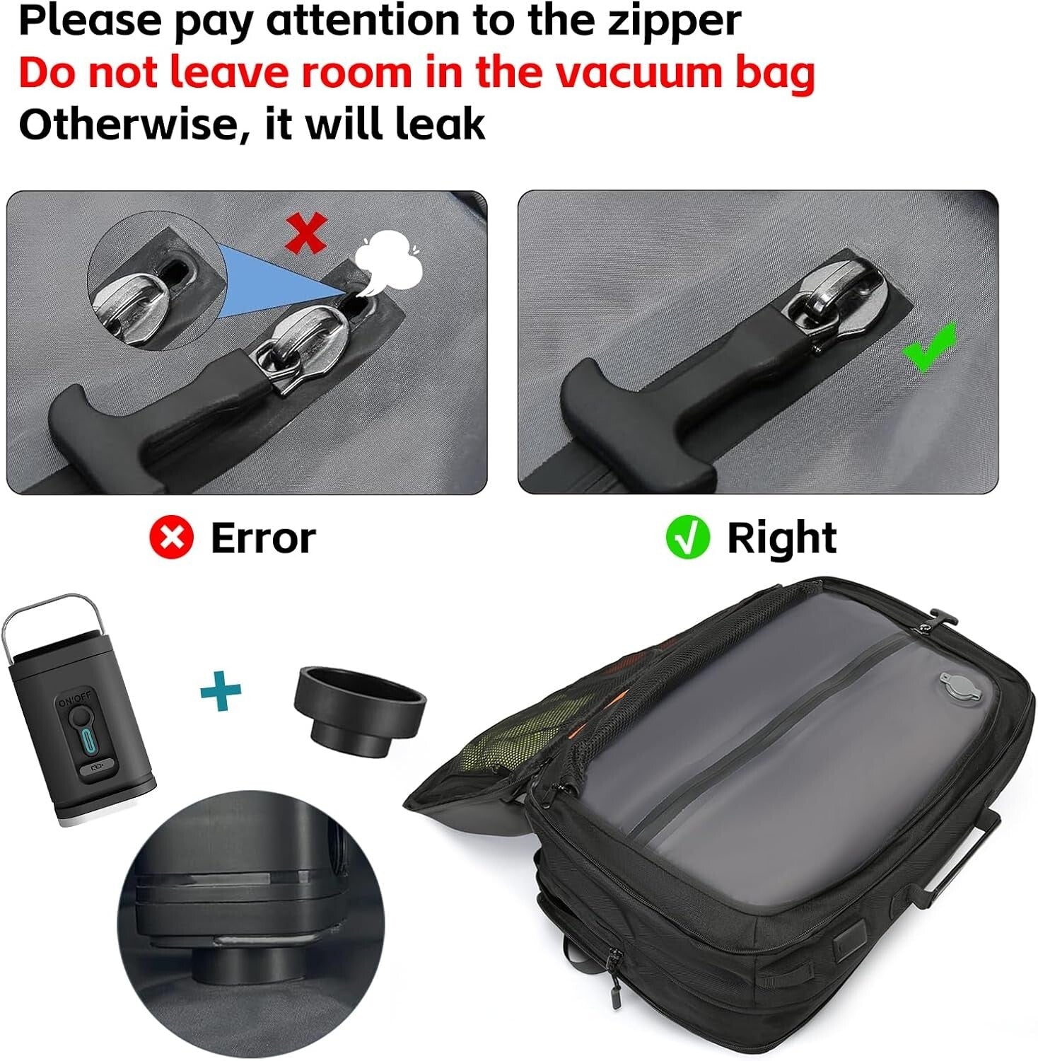 Durable Vacuum Compression Backpack with Water Resistance and USB Port - 45L