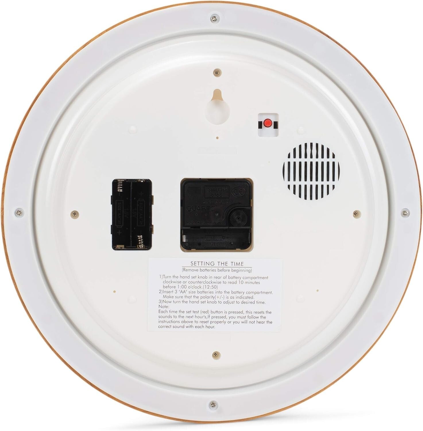 Beautiful Oak Wood Frame Singing Bird Wall Clock, Ideal for Kids' Rooms