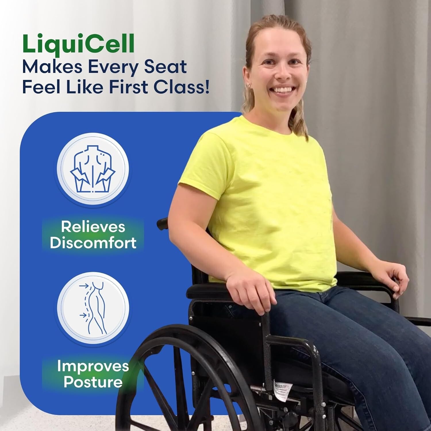 LiQuiCell Sports Cushion - Ergonomic Support for Back Pain and Pressure Relief
