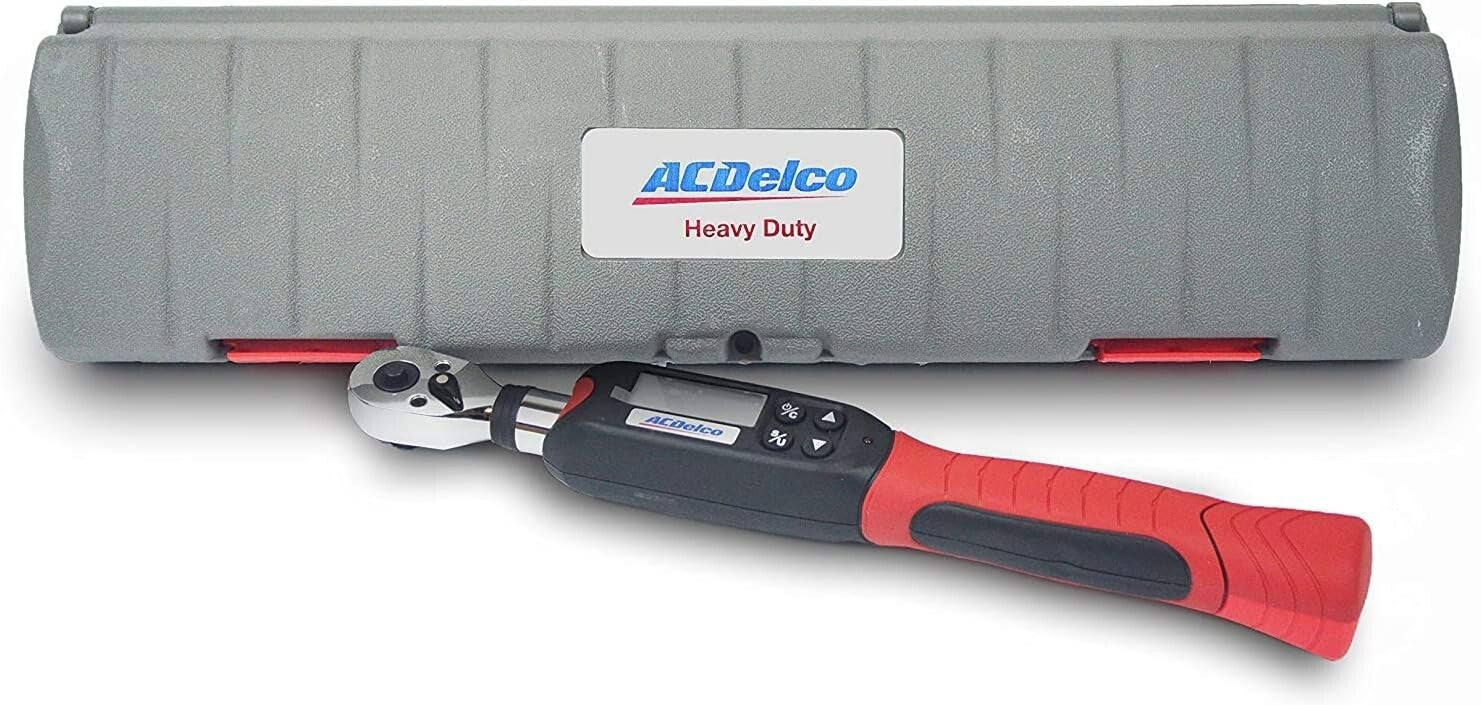 Advanced Digital Torque Wrench with Buzzer & LED – Compact 3 3/8” 3.7-37 ft-lbs