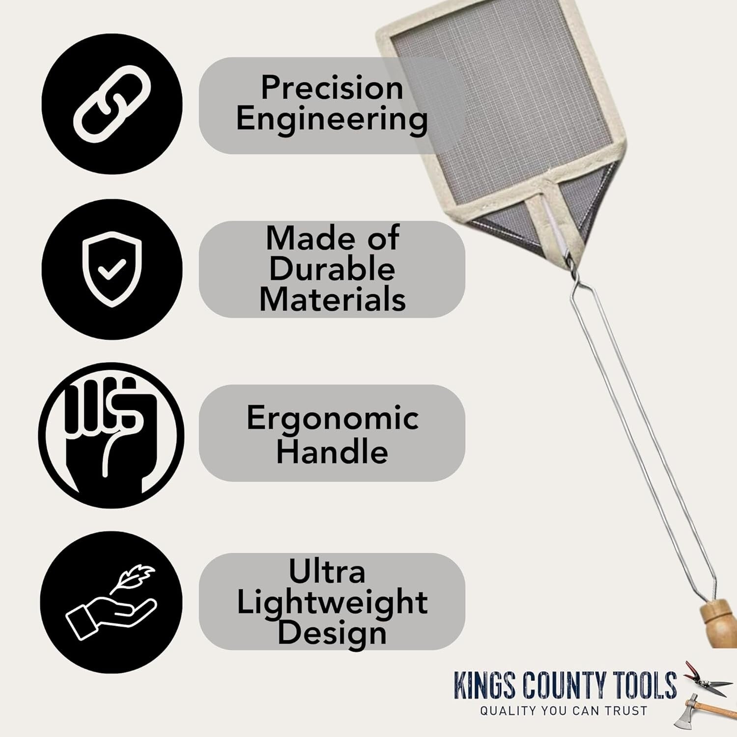 Classic Yellow Fly Swatter Set | 5 Strong Wire Frame Swatters with Wooden Grip