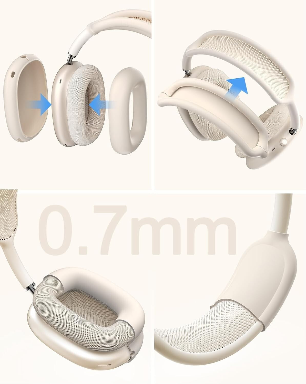 Shockproof Slimline Travel Case for AirPods Max – Honeycomb Protection Included