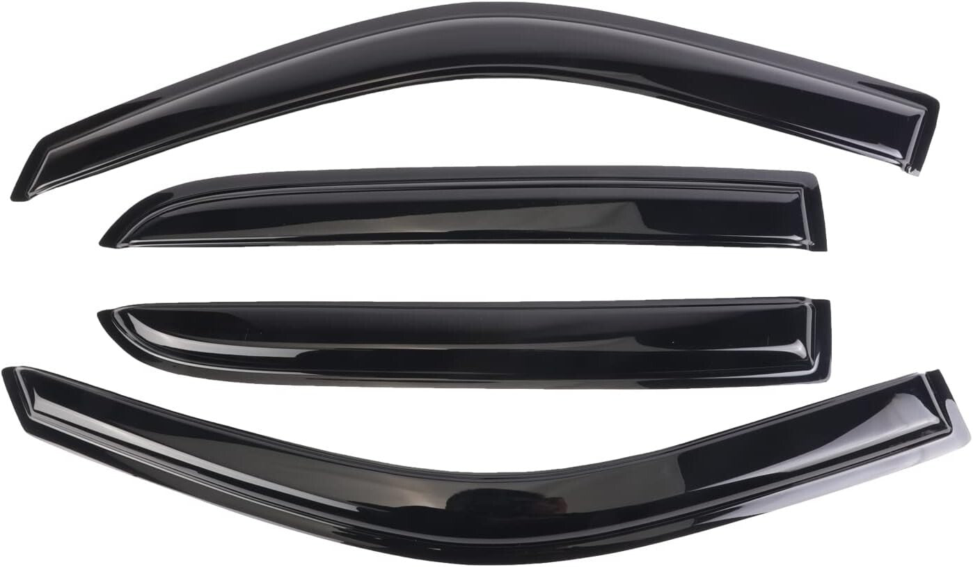 Black Acrylic Window Visors for 2009-2014 Dodge Ram 1500/2500/3500 - Set of 4