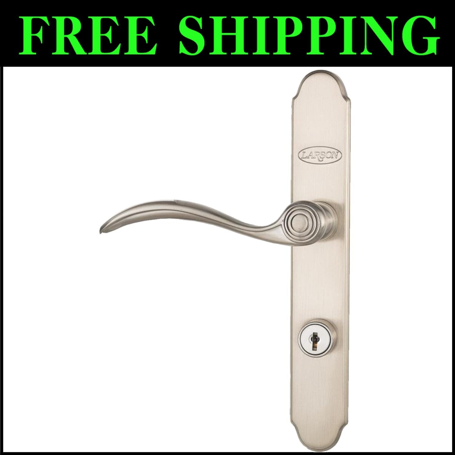 Ergonomic Brushed Nickel Handle Set with QuickFit Lock for Easy Installation