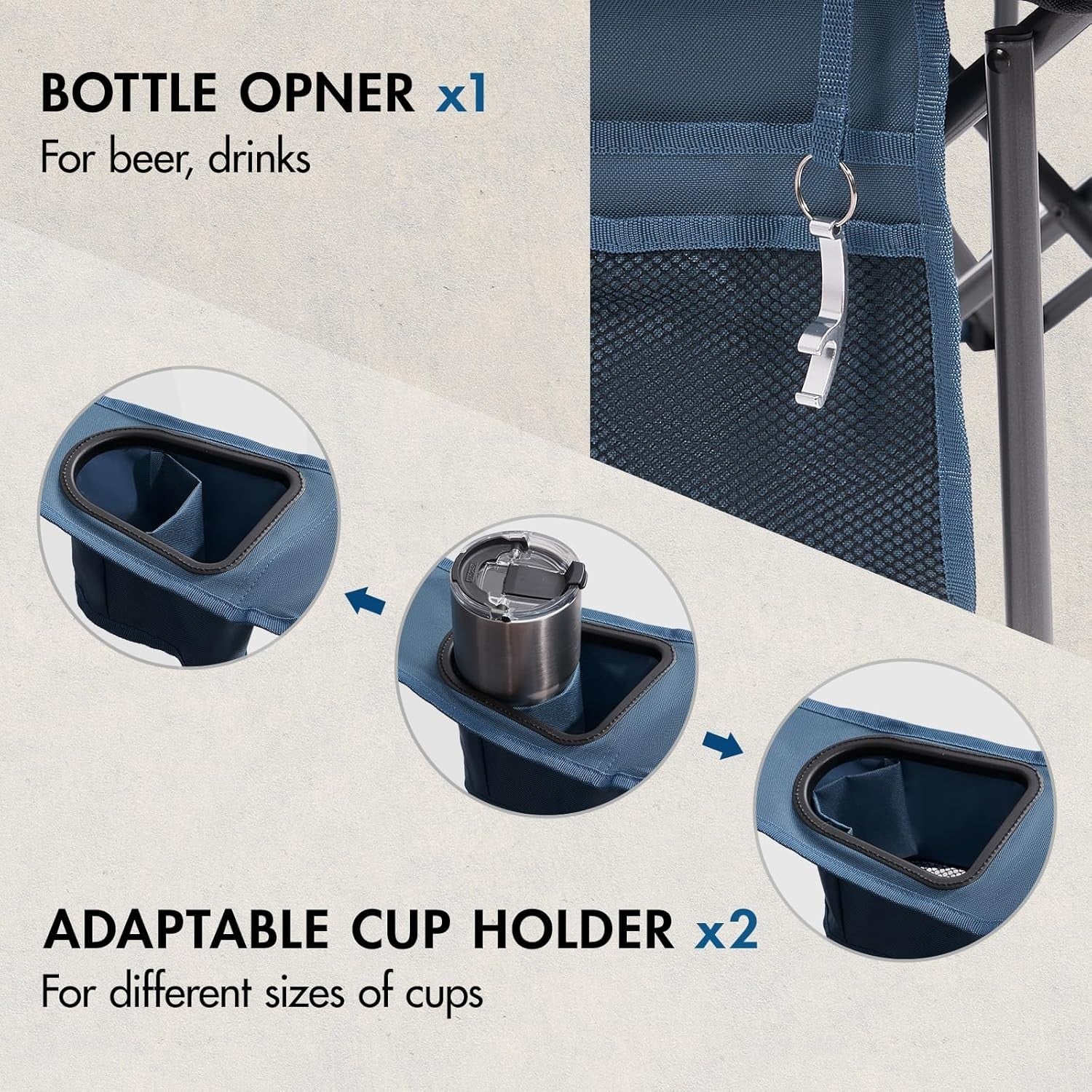 Ergonomic Two-Seater Camping Chair for Outdoor Adventures - 600lbs Support