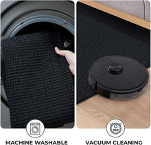 Load image into Gallery viewer, Stylish Black Geometric Indoor Area Rug 3x5 ft - Perfect for Entryways