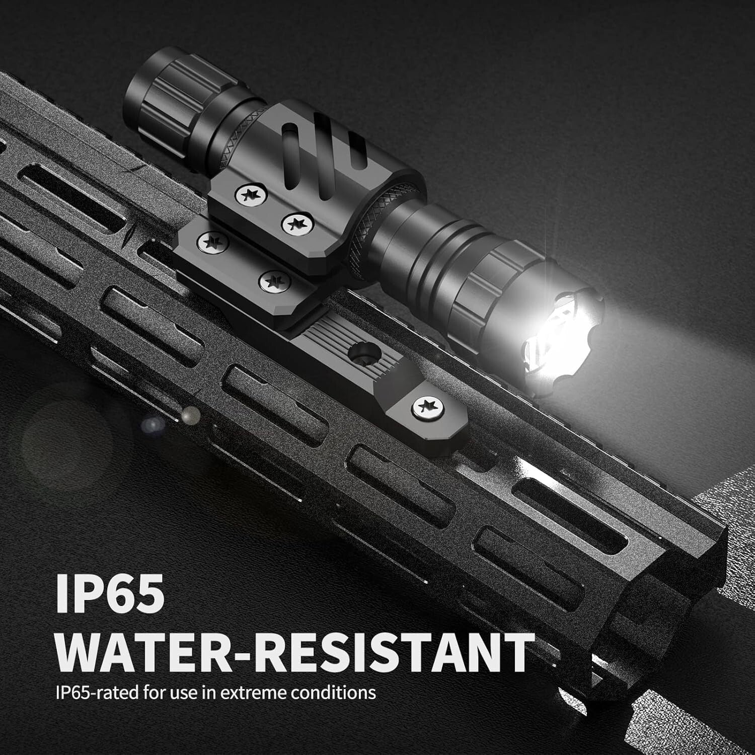 1200 Lumens Tactical Flashlight with Pressure Switch & Offset Mount - Shockproof
