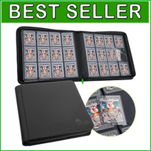 Load image into Gallery viewer, Durable 384 Card Toploader Binder with Water-Resistant Cover and Zipper Closure