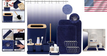 Load image into Gallery viewer, Stylish Bathroom Accessory Set - Water-Resistant Shower Curtain &amp; Absorbent Rugs