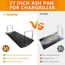 Load image into Gallery viewer, Premium 27" Ash Pan with Fire Grate Hangers for Chargriller &amp; Charbroil Grills