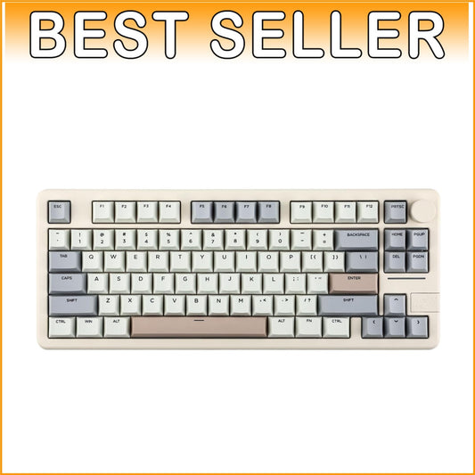 Durable 75% Aluminum Gaming Keyboard - Bluetooth, USB-C & Anti-Ghosting Features