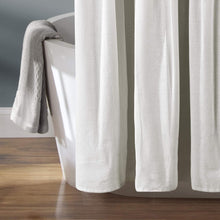 Load image into Gallery viewer, Charming Gray &amp; White Linen-Like Shower Curtain 72"W x 78"L for Farmhouse Style