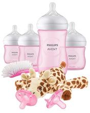 Load image into Gallery viewer, Complete Pink Baby Gift Set - Philips Natural Bottles with Flow 2 &amp; 3 Nipples