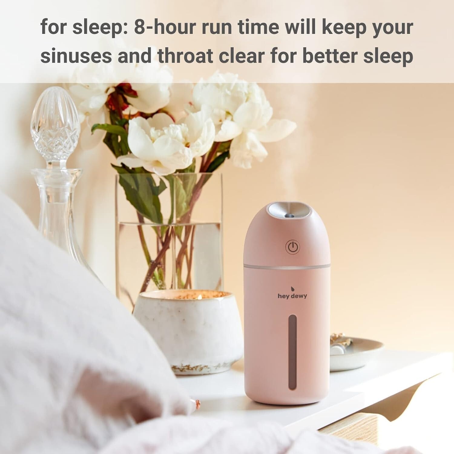 Wireless Ultrasonic Cool Mist Humidifier - Portable Pearl Self-Care Solution