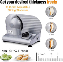 Load image into Gallery viewer, Professional Electric Deli Slicer: Adjustable Thickness for Meat, Cheese &amp; Bread