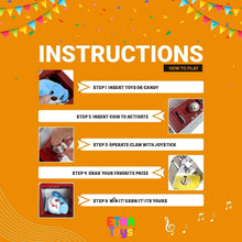 Load image into Gallery viewer, Classic Electric Claw Machine Game - Nostalgic Candy Prize Dispenser with Sound