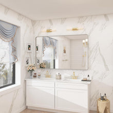 Load image into Gallery viewer, 48x30 Lightweight Silver Framed Mirror - Perfect for Bathrooms &amp; Dress Rooms