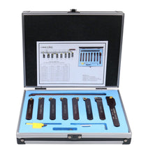 Load image into Gallery viewer, Compact 9-Piece Indexable Carbide Tools with TiN Inserts for Precision Work