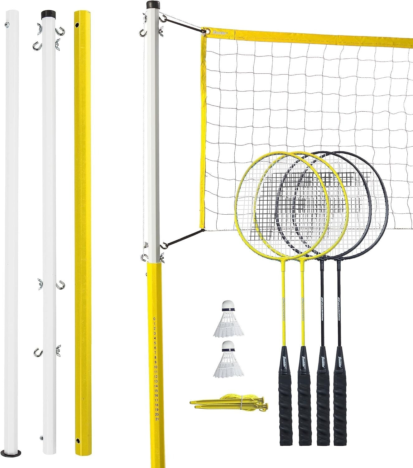 Family-Friendly Badminton Set with Portable Net - Perfect for Beach or BBQ