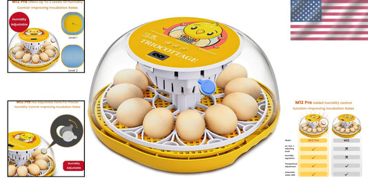 Ultimate Automatic Egg Incubator with Humidity Control for Chickens & Quail