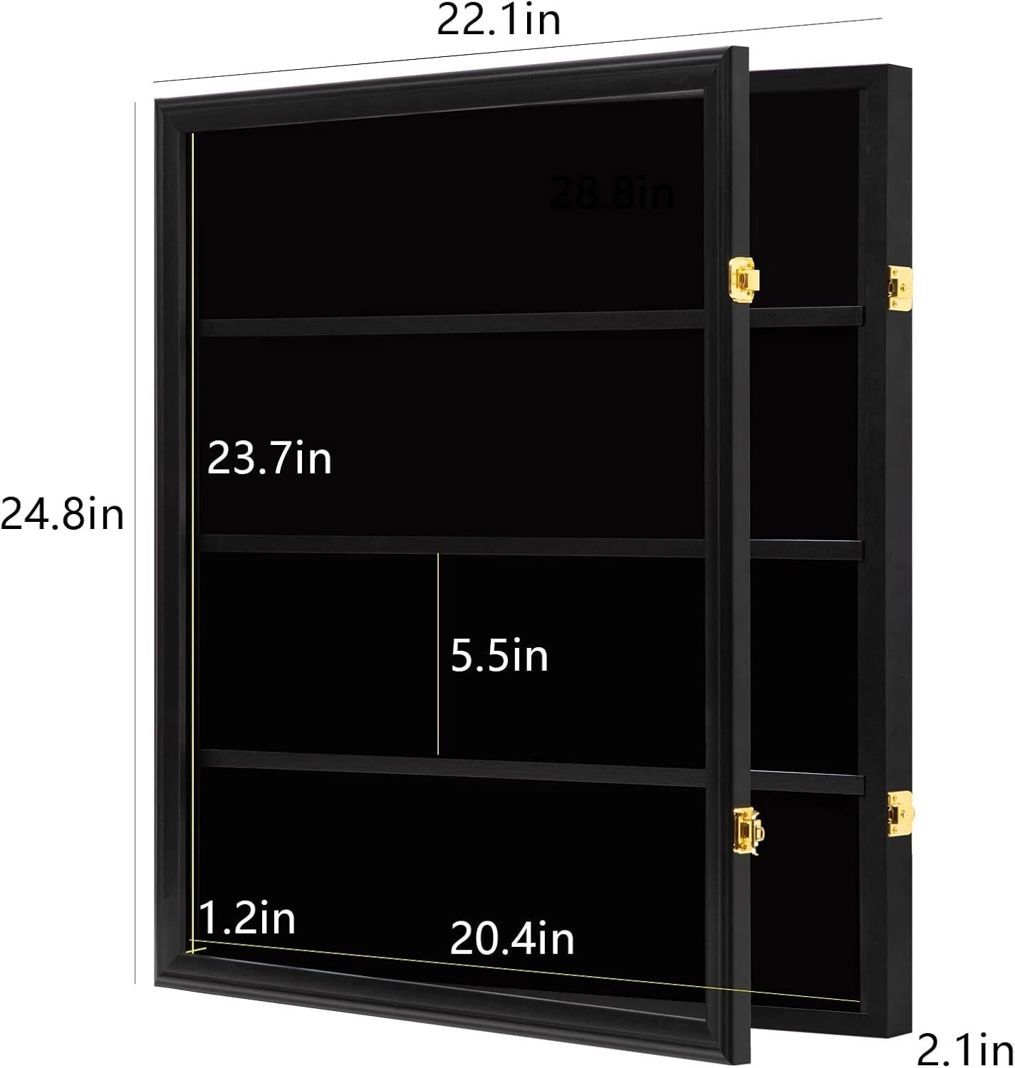 Sturdy Wall-Mounted Sports Card Display Case for Baseball, Football, Basketball