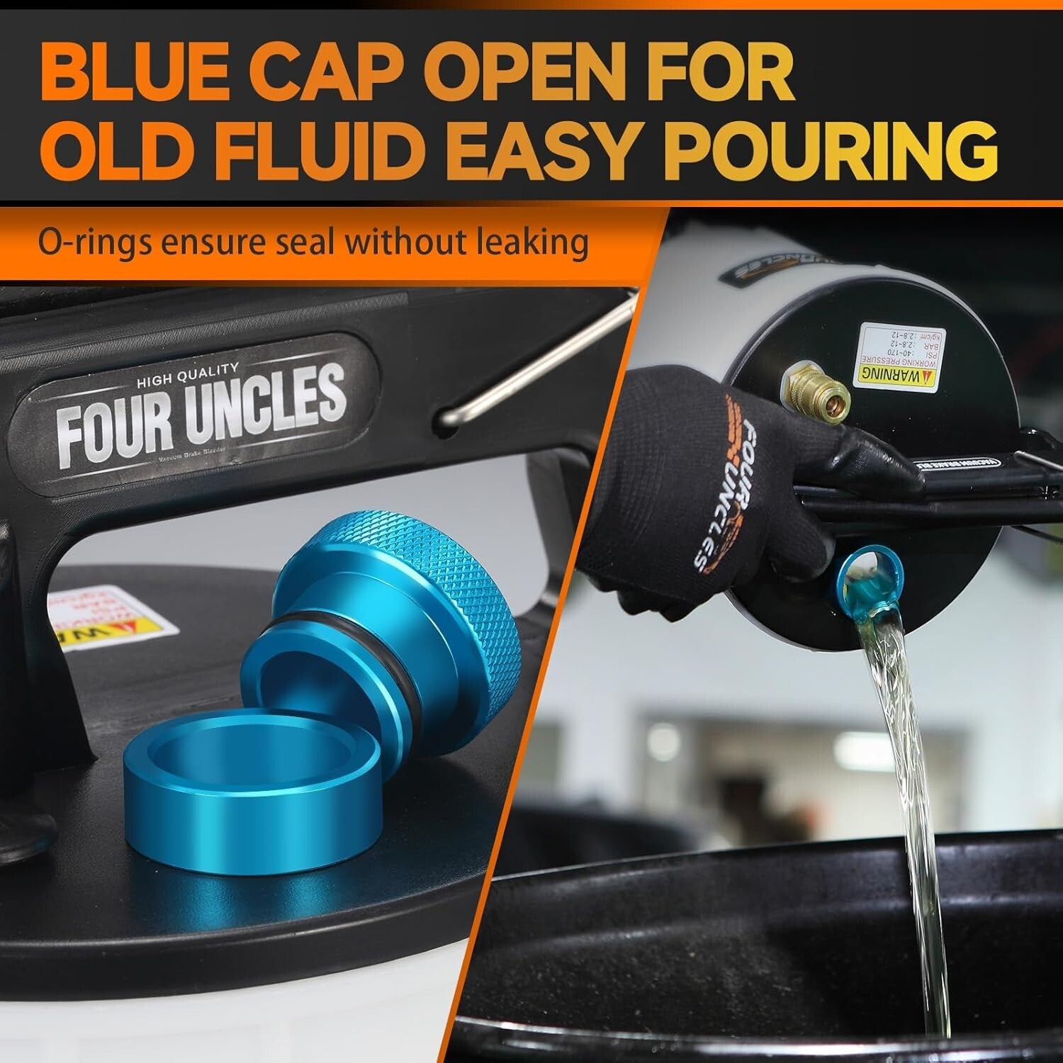 Compact 2L Vacuum Pump Kit for Quieter Brake Fluid Extraction & Refilling