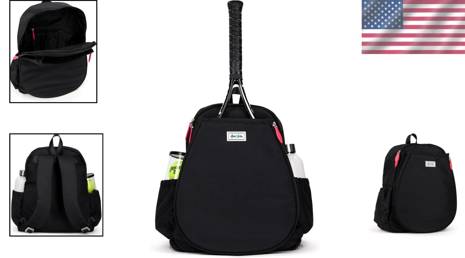 Functional & Fashionable Tennis Backpack with Extra Padding & Water Bottle Slots
