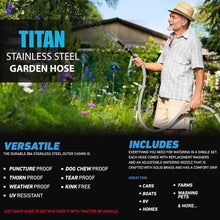 Load image into Gallery viewer, Flexible 304 Stainless Steel Garden Hose - Crush-Resistant &amp; Durable 500 PSI